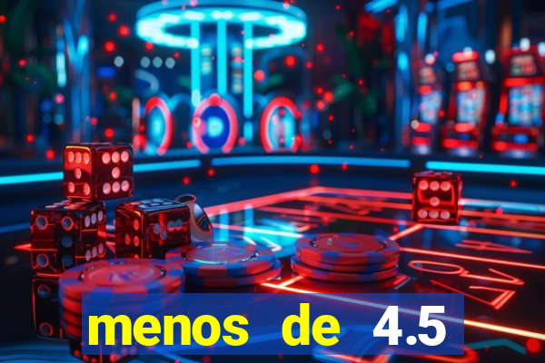 menos de 4.5 escanteios o que significa